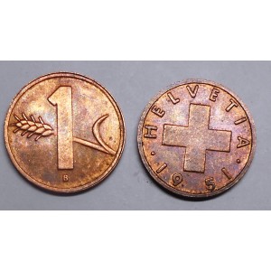 SWITZERLAND 1 Rappen 1951