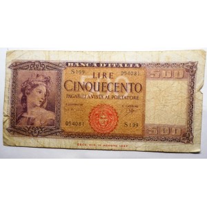 500 Lire 1961 ITALIA ORNATA...