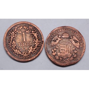 HUNGARY 1 Krajczar 1868