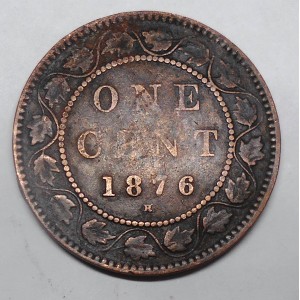 CANADA 1 Cent 1876 H