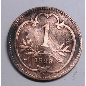 AUSTRIA 1 Heller 1899 rare