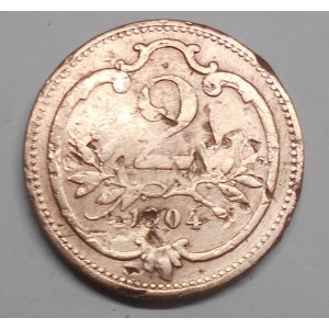 AUSTRIA 2 Heller 1904