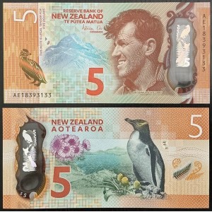 NEW ZEALAND 5 Dollars 2018...