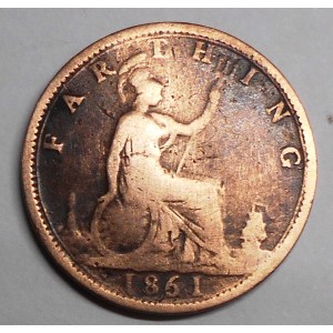 GREAT BRITAIN 1 Farthing 1861