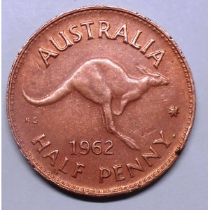AUSTRALIA 1/2 Penny 1962
