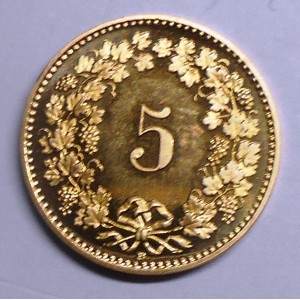SWITZERLAND 5 Rappen 2019