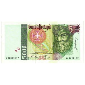 PORTUGAL 5000 Escudos 1995...