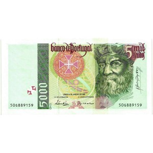 PORTUGAL 5000 Escudos 1995