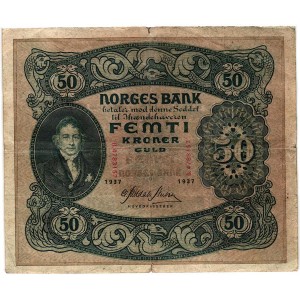 NORWAY 50 Kroner 1937