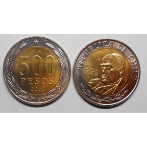 CHILE 500 Pesos 2022...