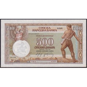 SERBIA 500 Dinara 1942