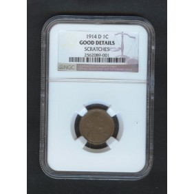 USA 1 Cent 1914D Lincoln...