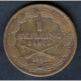 SWEDEN 1 Skilling 1852 Oscar I