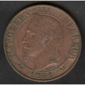 FRANCE 5 Centimes 1861 K