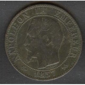 FRANCE 5 Centimes 1857 B Rare
