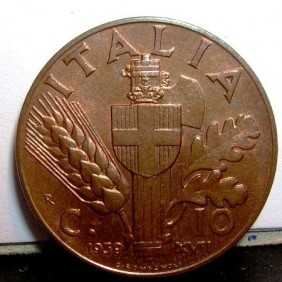 10 Centesimi Impero 1939...