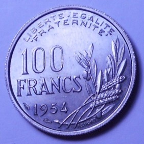 FRANCE 100 Francs 1954