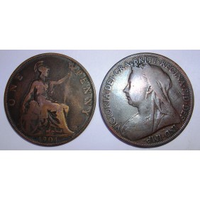 GREAT BRITAIN 1 Penny 1901