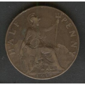 GREAT BRITAIN 1/2 Penny 1917