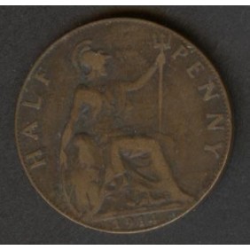 GREAT BRITAIN 1/2 Penny 1914