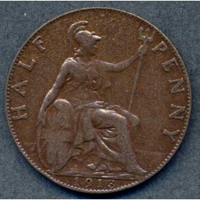 GREAT BRITAIN 1/2 Penny 1913