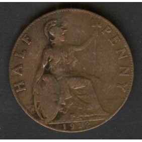 GREAT BRITAIN 1/2 Penny 1912