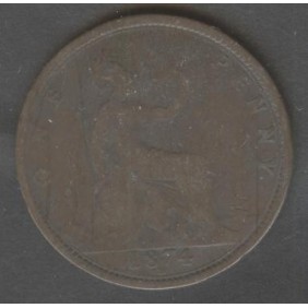 GREAT BRITAIN 1 Penny 1874H...