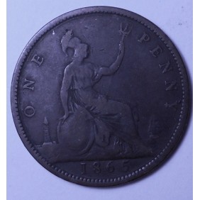 GREAT BRITAIN 1 Penny 1865...
