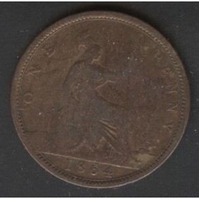 GREAT BRITAIN 1 Penny 1864...