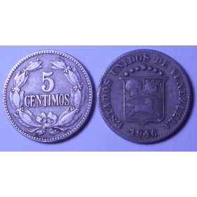 VENEZUELA 5 Centimos 1946
