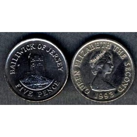 JERSEY 5 Pence 1993