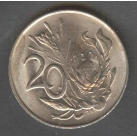 SOUTH AFRICA 20 Cents 1987
