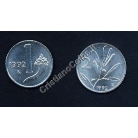 1 Lira + 2 Lire 1992