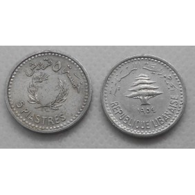 LEBANON 5 Piastres 1954