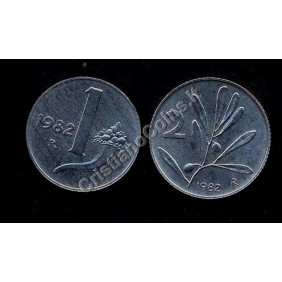 1 Lira + 2 Lire 1982 FDC