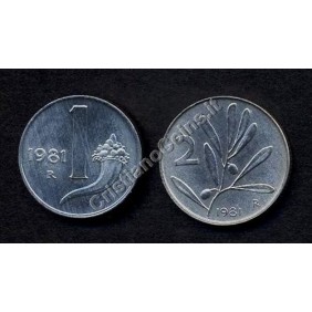 1 Lira + 2 Lire 1981
