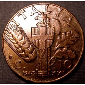 10 CENTESIMI IMPERO 1943