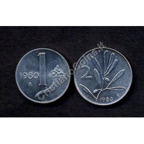1 Lira + 2 Lire 1980