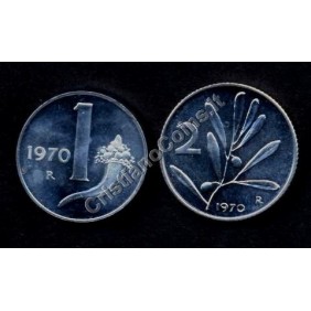 1 Lira + 2 Lire 1970 FDC