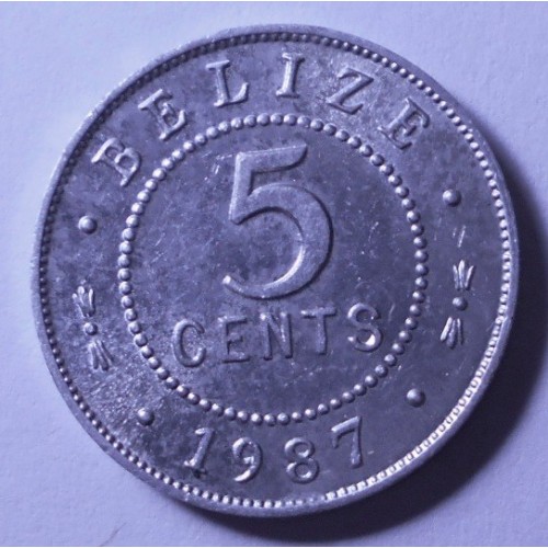 BELIZE 5 Cents 1987