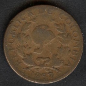 COLOMBIA 5 Centavos 1957