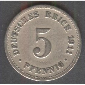 GERMANY EMPIRE 5 Pfennig...