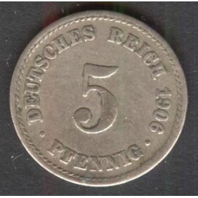 GERMANY EMPIRE 5 Pfennig...