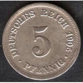 GERMANY EMPIRE 5 Pfennig...