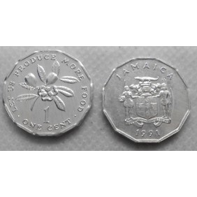 JAMAICA 1 Cent 1991 FAO