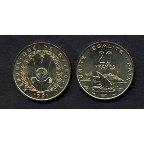 DJIBOUTI 20 Francs 1991