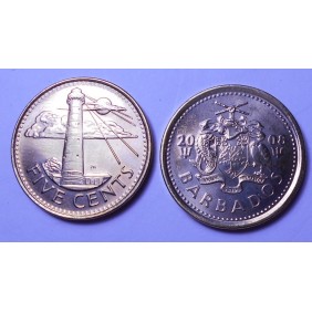 BARBADOS 5 Cents 2008