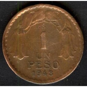 CHILE 1 Peso 1943