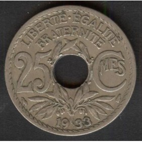 FRANCE 25 Centimes 1933