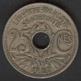 FRANCE 25 Centimes 1927